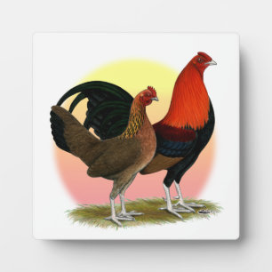Old English Game Bantam: BB Red Plaque