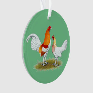 Old English Game Bantam:  Red Pyle Ornament