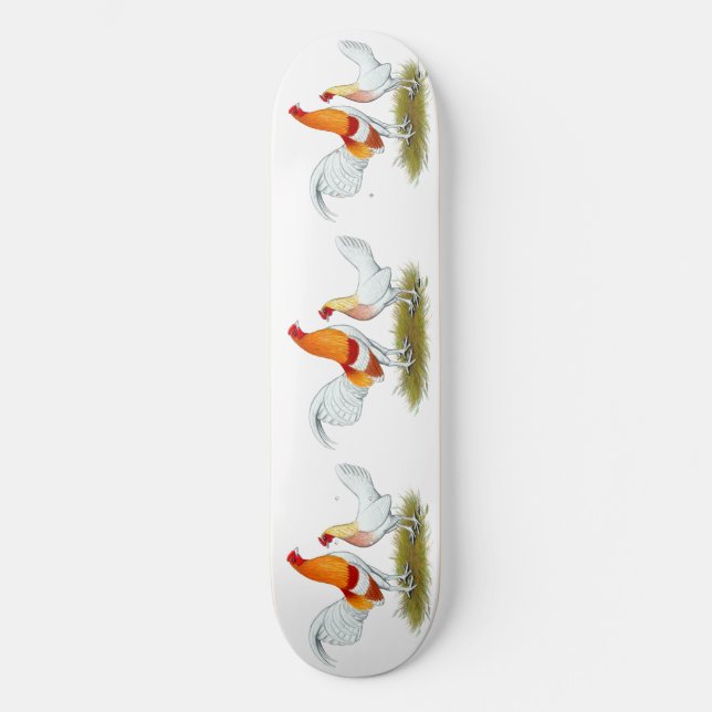 Old English Game Bantam:  Red Pyle Skateboard (Front)