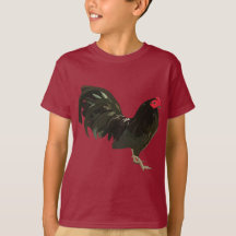 Old English game Bantam Rooster, Black T-Shirt