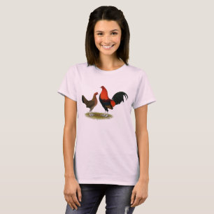 Old English Game Bantams: BB Red Pair T-Shirt