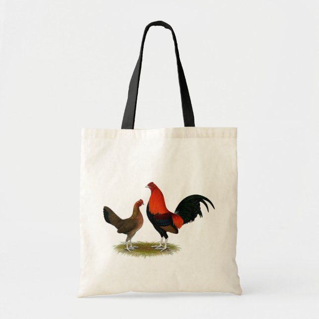 Old English Game Bantams:  BB Red Pair Tote Bag (Front)