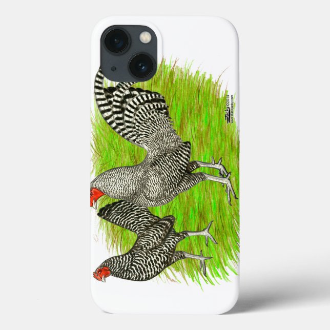 Old English Game Barred Chickens Case-Mate iPhone Case (Back)