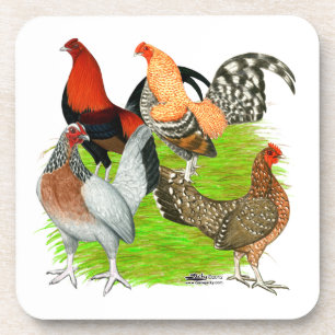 Old English Game Quartet Coaster
