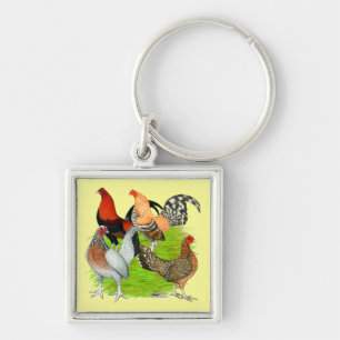 Old English Game Quartet Key Ring