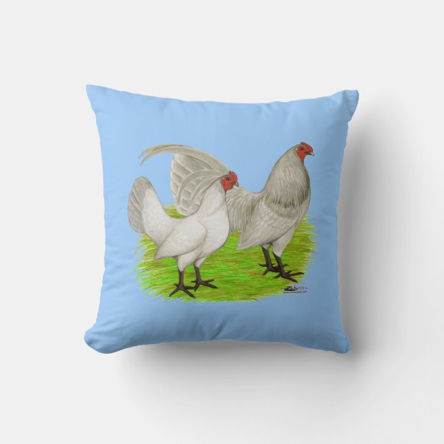 Old English Game Self Blue Cushion (Front)