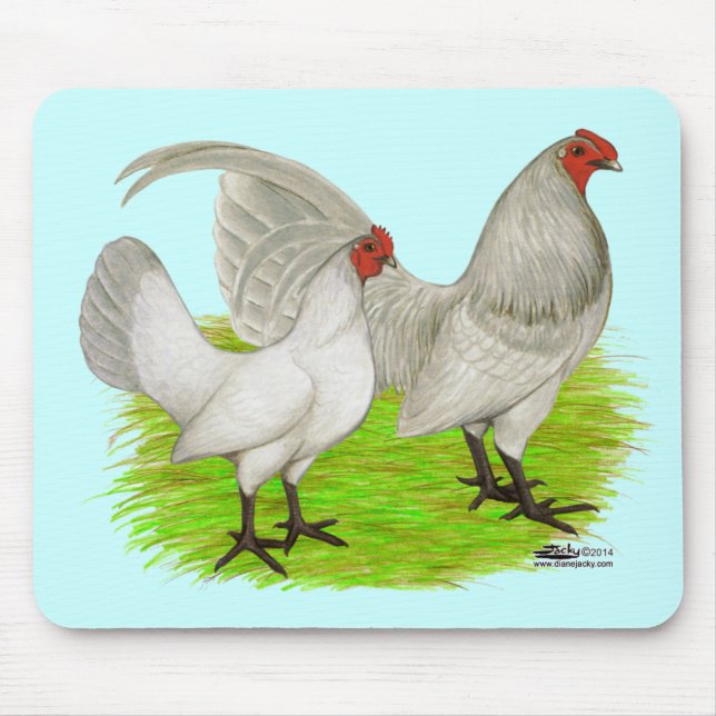Old English Game Self Blue Mouse Mat (Front)