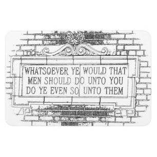Old English Golden Rule Refrigerator Magnet