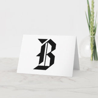 Old English Monogram B Customisable Note Card