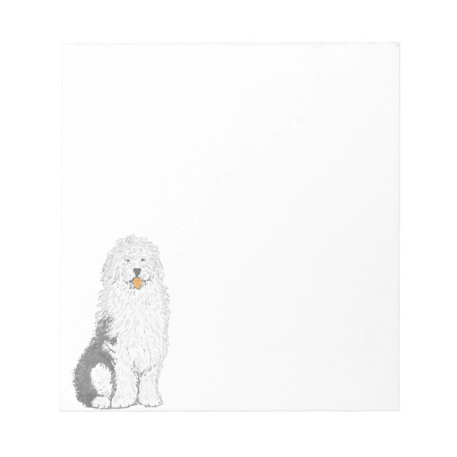Old English Sheep Dog Note Pad (Front)