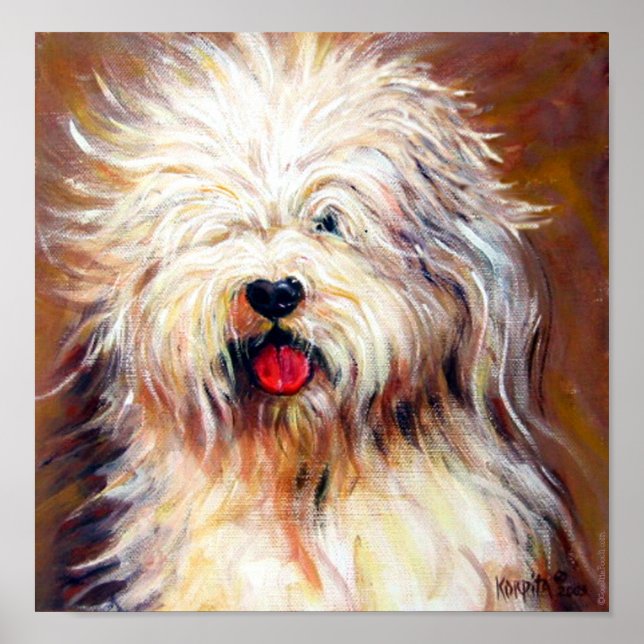 Old English Sheep Dog Print (Front)