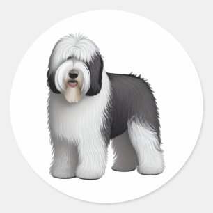 Old English Sheepdog  10 Classic Round Sticker