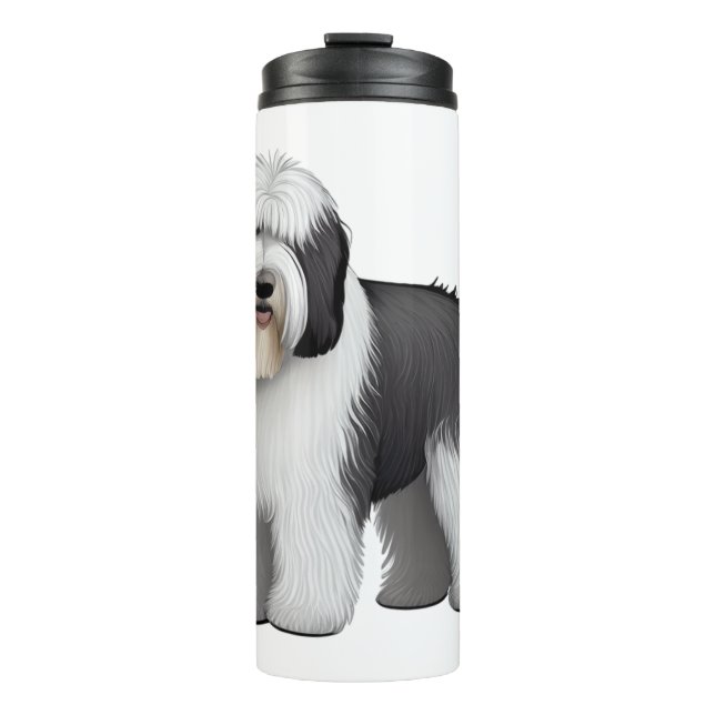 Old English Sheepdog  10 Thermal Tumbler (Front)