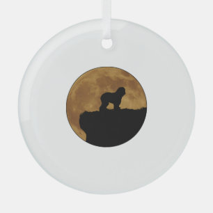 Old English Sheepdog 1 Glass Tree Decoration