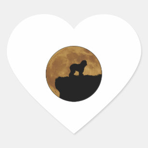 Old English Sheepdog 1 Heart Sticker