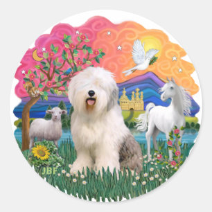 Old English Sheepdog #6 Classic Round Sticker