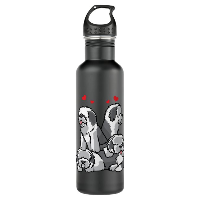 Old English Sheepdog 710 Ml Water Bottle (Front)