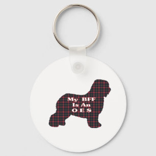 Old English Sheepdog BFF Gifts Key Ring