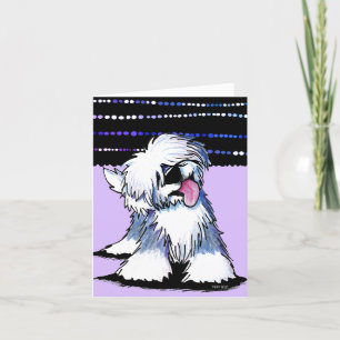 Old English Sheepdog Blank Note Card
