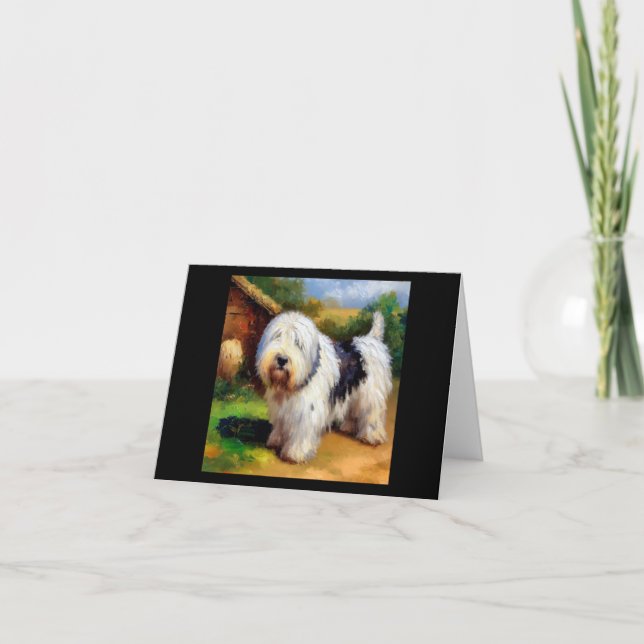 Old English Sheepdog  Card (Front)