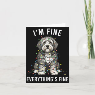 Old English Sheepdog Christmas I'm Fine Everything Card