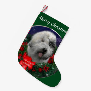 Old English Sheepdog Christmas Small Christmas Stocking