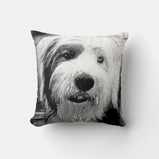 Old English Sheepdog Cushion (Front)
