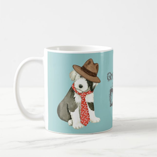 Old English Sheepdog Dad Coffee Mug (Left)