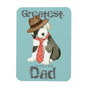Old English Sheepdog Dad Magnet