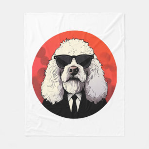 Old English Sheepdog Dog Businessman Fleece Blanket