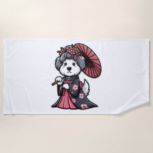 Old English Sheepdog Dog Kimono Beach Towel