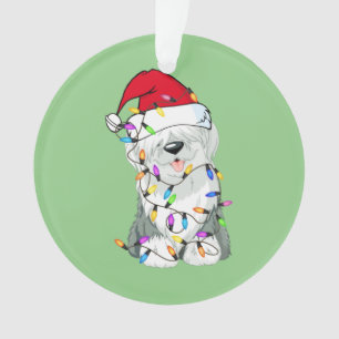 Old English Sheepdog Dog Light Decor Christmas Dog Ornament