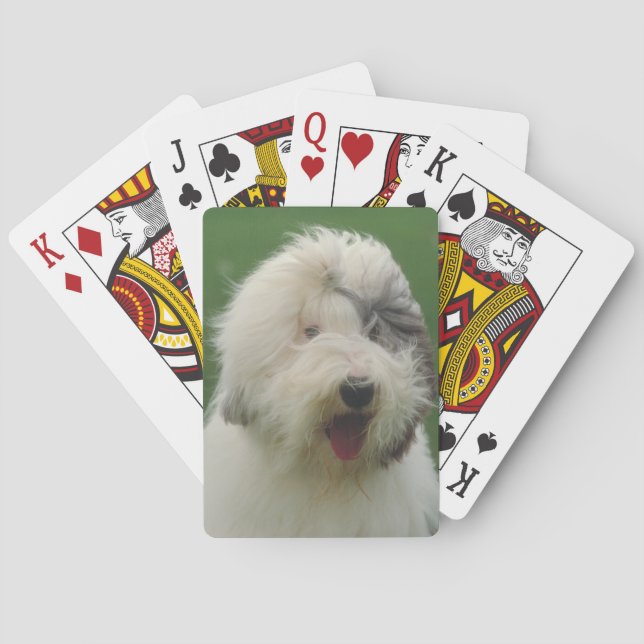 Old English Sheepdog Dog Playing Cards (Back)