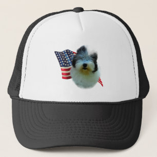 Old English Sheepdog Flag Trucker Hat