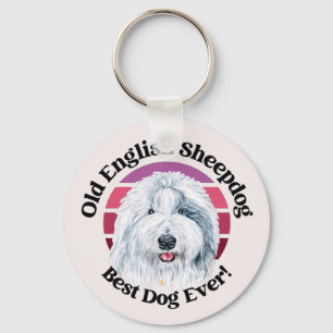 Old English Sheepdog funny quote  Key Ring