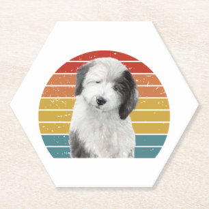 Old English Sheepdog Gifts For Vintage Dulux Dog S Paper Coaster