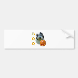 Old English Sheepdog Halloween Boo Bumper Sticker