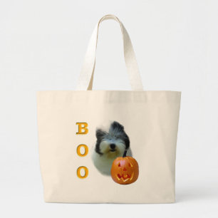 Old English Sheepdog Halloween Boo Large Tote Bag