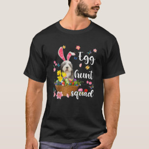Old English Sheepdog Happy Easter Day Colorful Egg T-Shirt