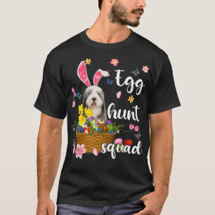 Old English Sheepdog Happy Easter Day Colourful Eg T-Shirt