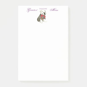 Old English Sheepdog Heart Mum Post-it Notes