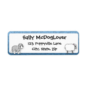 Old English Sheepdog Herding Sheep