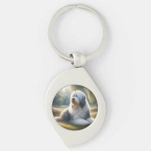 Old English Sheepdog Key Ring