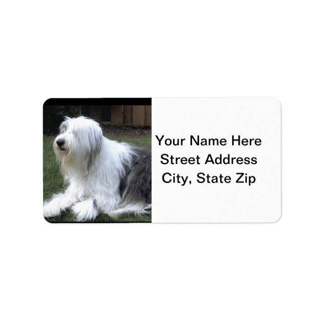 Old English Sheepdog Label (Front)
