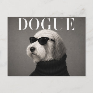 Old English Sheepdog Luxury Fashion Postcard