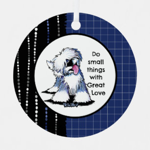 Old English Sheepdog  Metal Tree Decoration