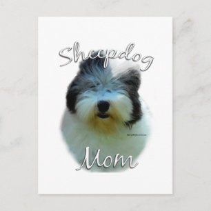 Old English Sheepdog Mum 2 Postcard