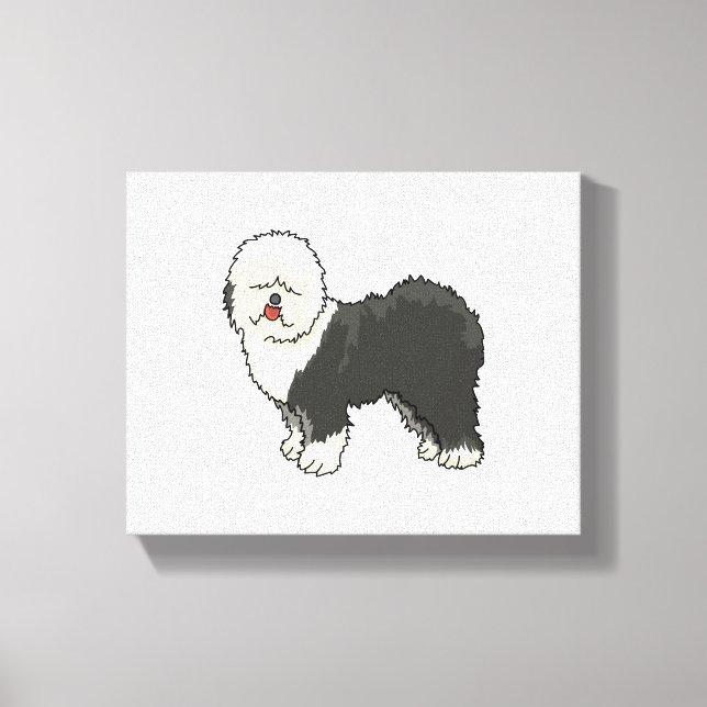 Old English sheepdog my friend  Canvas Print (Front)