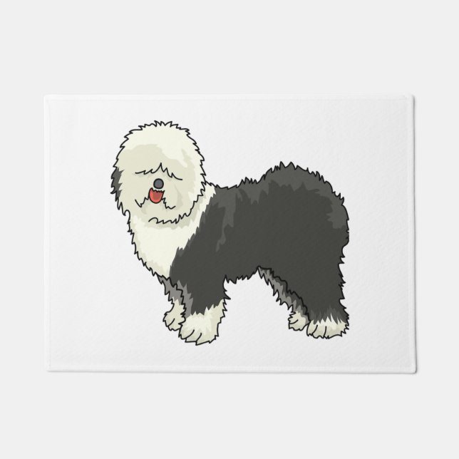 Old English sheepdog my friend  Doormat (Front)