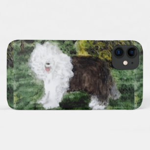 Old English Sheepdog Painting Cute Dog iPhone 11 Case